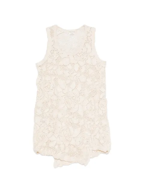 Comme Des Garçons floral-lace sleeveless top