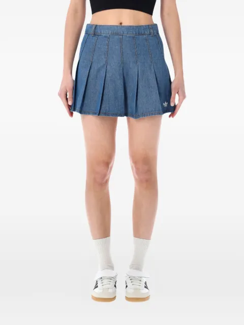 adidas pleated denim skirt
