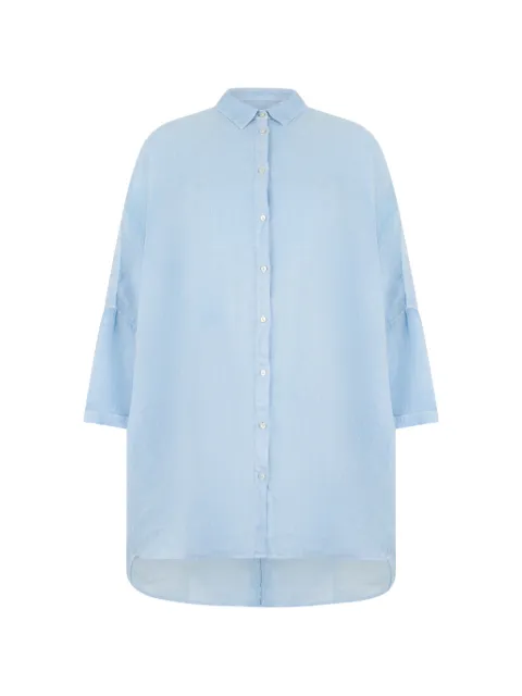 120% Lino camisa con botones