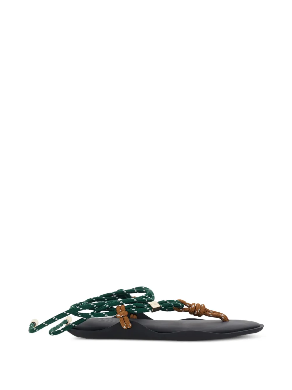 Flòwze Flò Twin rope-detail lace-up sandals - Verde