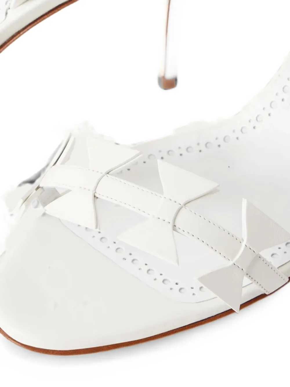 Manolo Blahnik Cigaura sandalen met strikdetail Wit