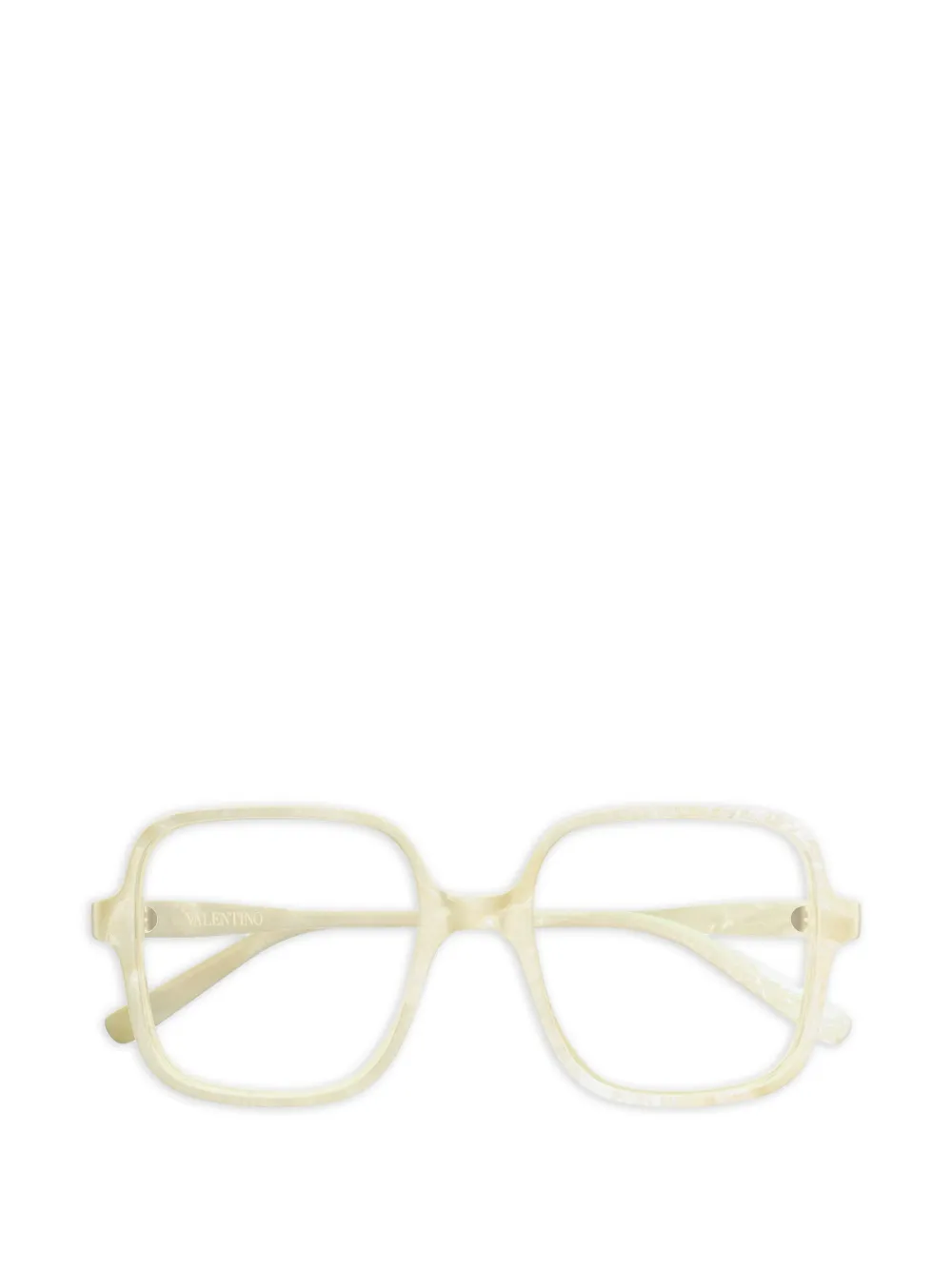 VALENTINO GARAVANI EYEWEAR square-frame VLogo glasses - Toni neutri