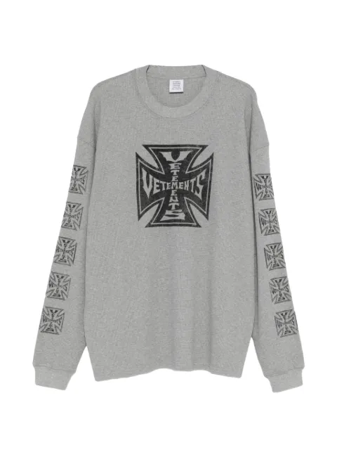 VETEMENTS playera con estampado Biker Cross