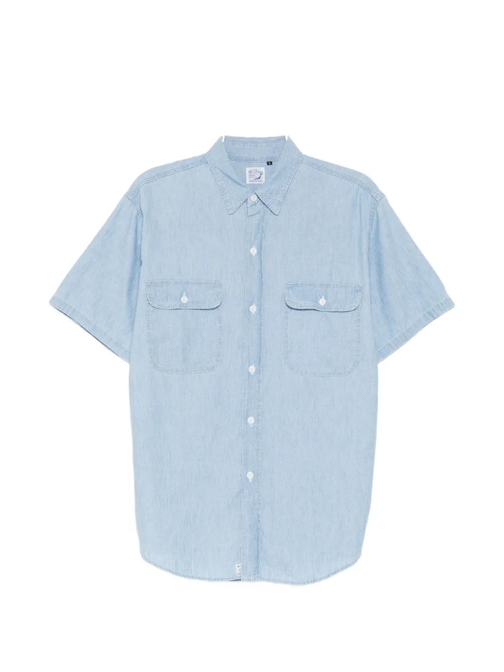 Orslow short-sleeve chambray shirt - Blu
