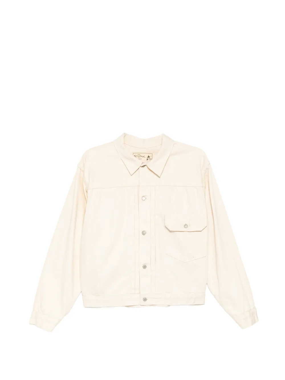 Orslow pleated-detail denim jacket - Toni neutri