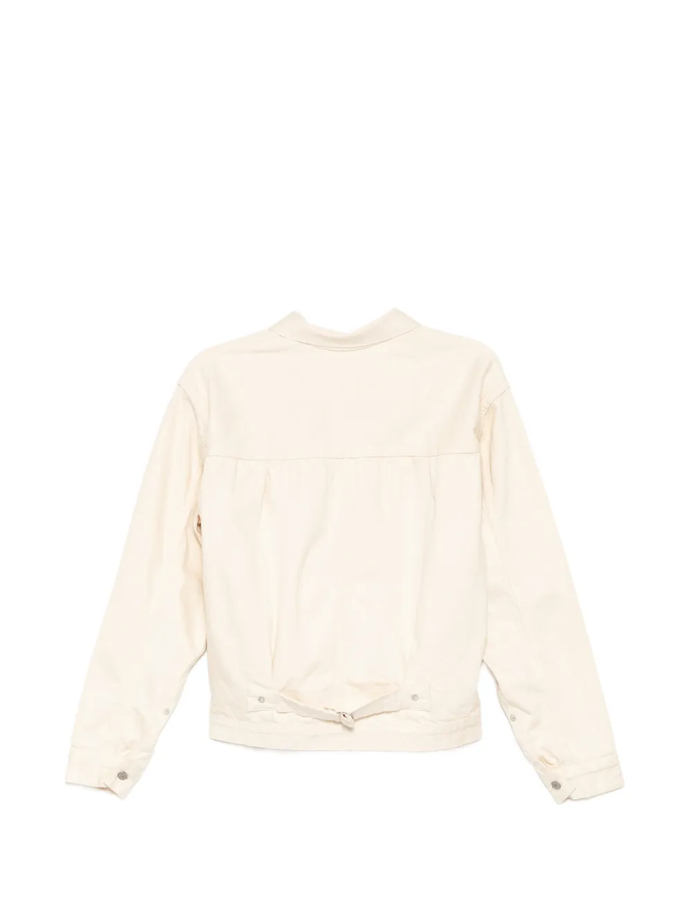 Orslow Denim jack met geplooid detail Beige