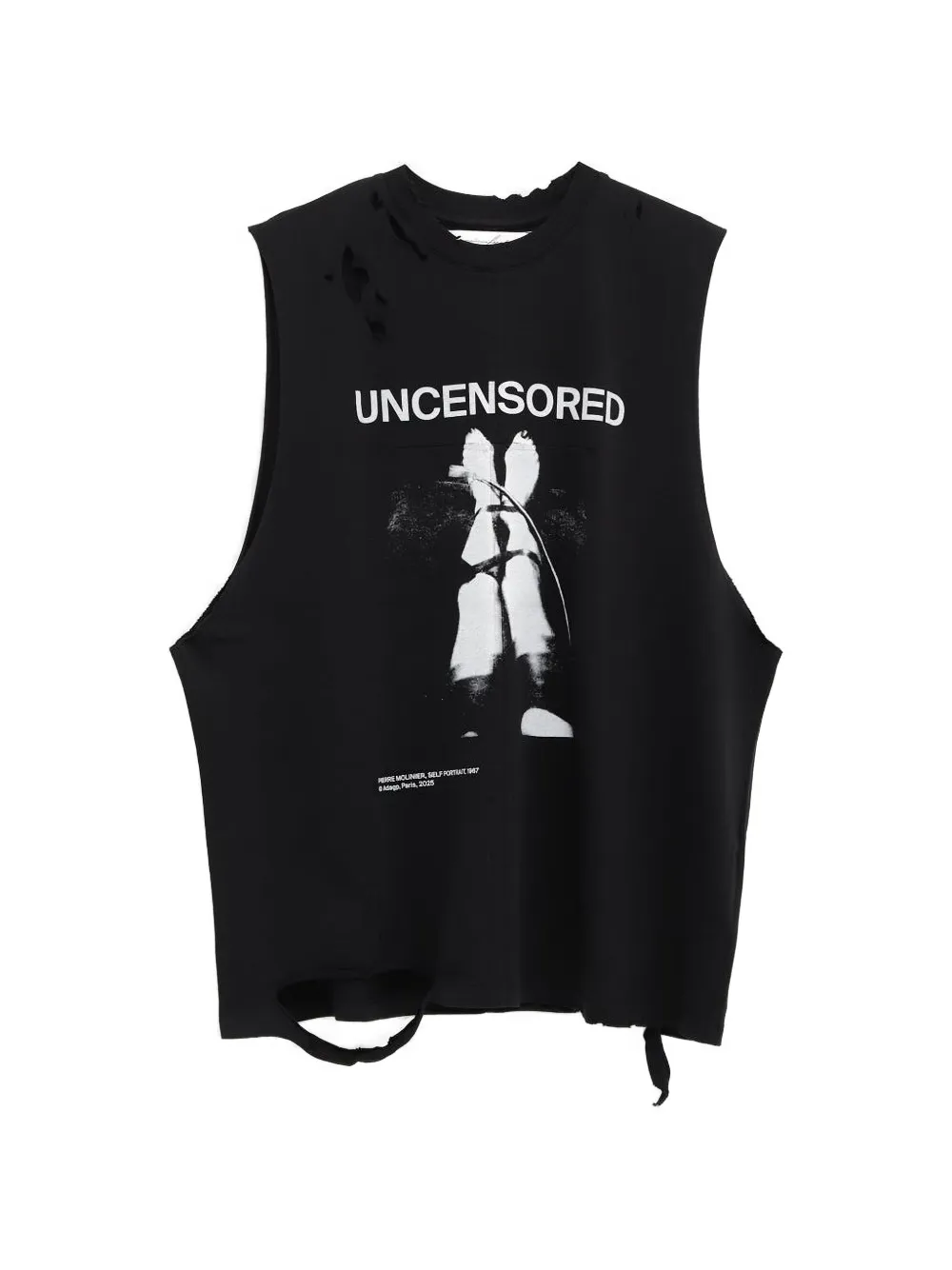 Matières Fécales distressed graphic-print T-shirt - Schwarz