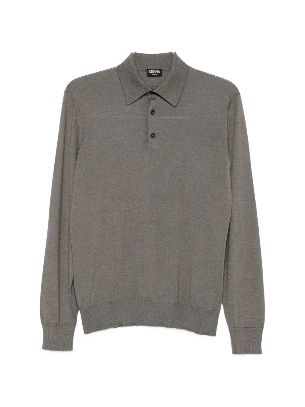 Zegna long-sleeve polo shirt - Grau