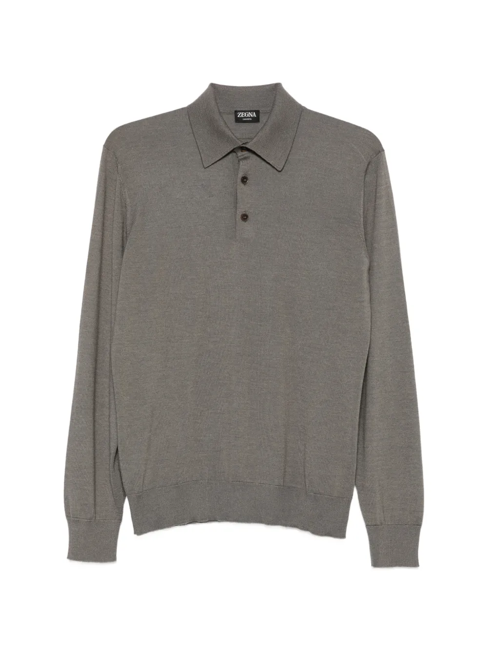 Zegna long-sleeve polo shirt - Grau