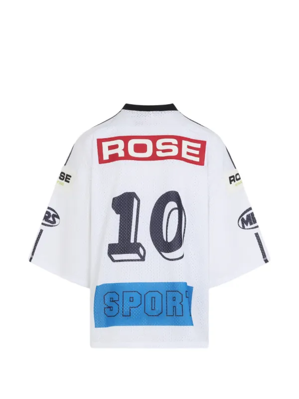 Martine Rose Oversized Hockey Mesh t-shirt | White | FARFETCH