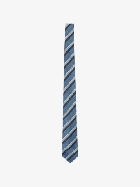 Kiton diagonal-stripe silk tie