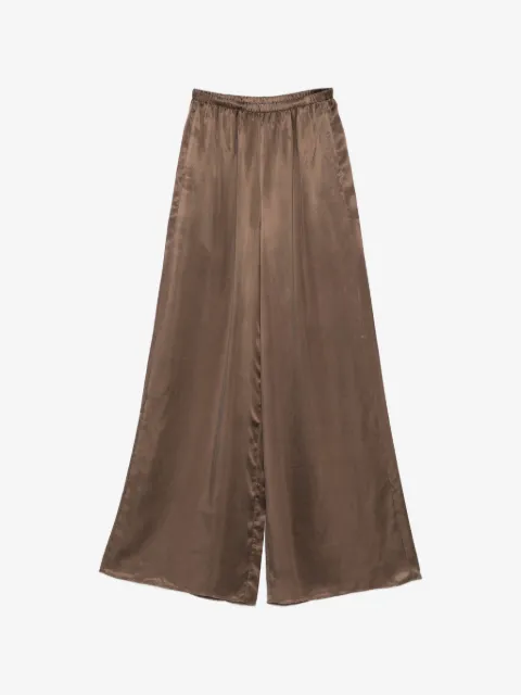 RUOHAN satin-finish elasticated-waist trousers