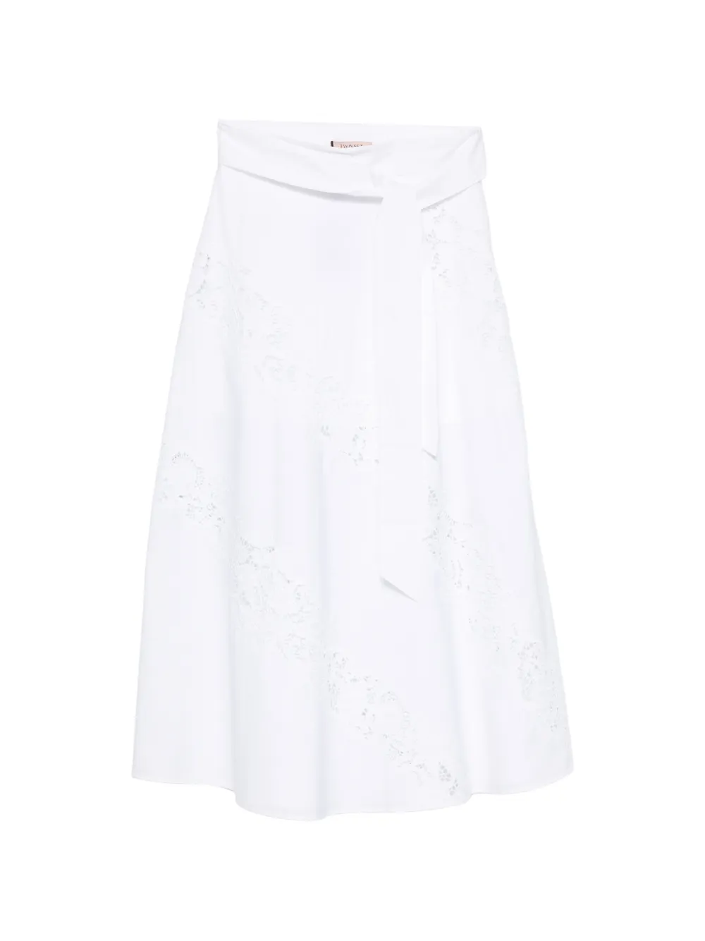 TWINSET logo-plaque midi dress - Bianco