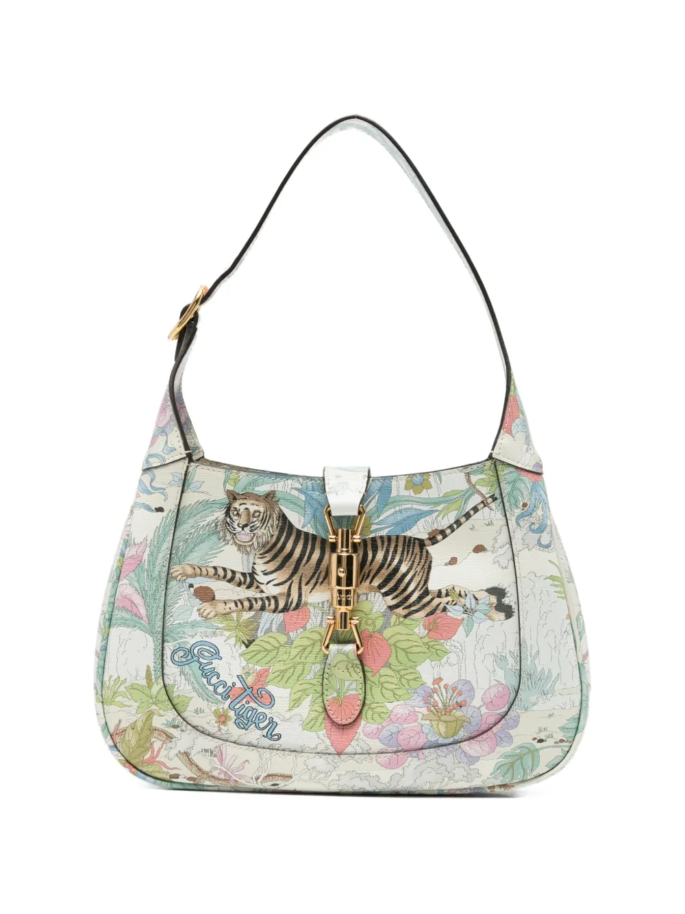 Gucci Pre-Owned Jackie 1961 Tiger-print shoulder bag - Toni neutri