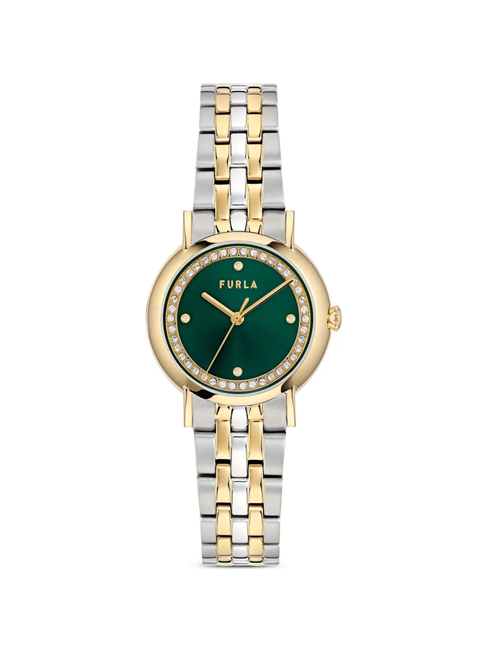 Furla Easy Shape crystal-embellished 32mm watch - Grün