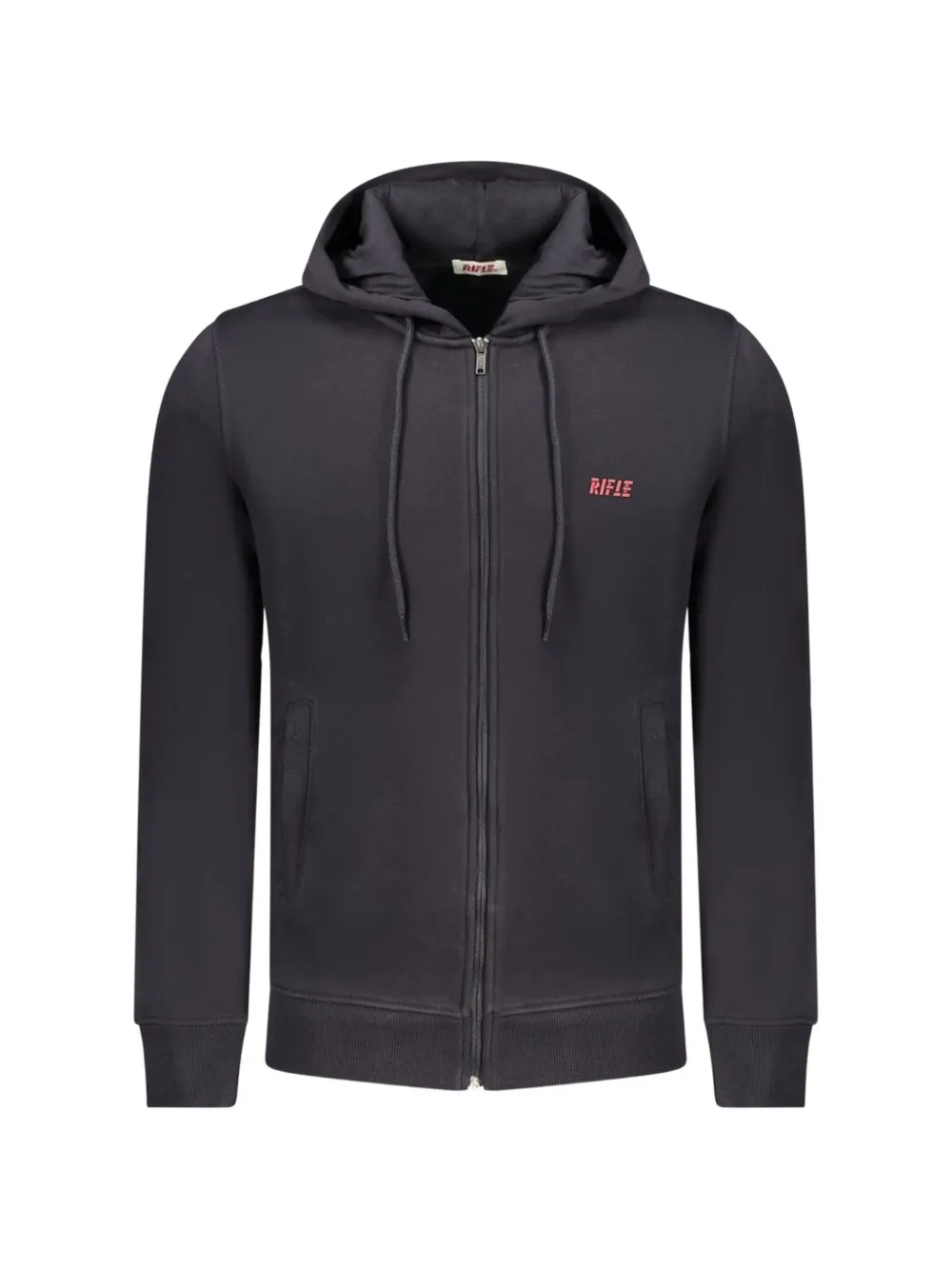 RIFLE logo-print zip-up hoodie - Grigio