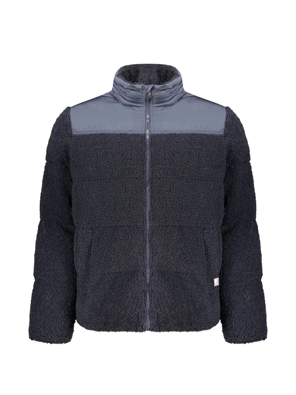 RIFLE panelled teddy-fleece padded jacket - Blu