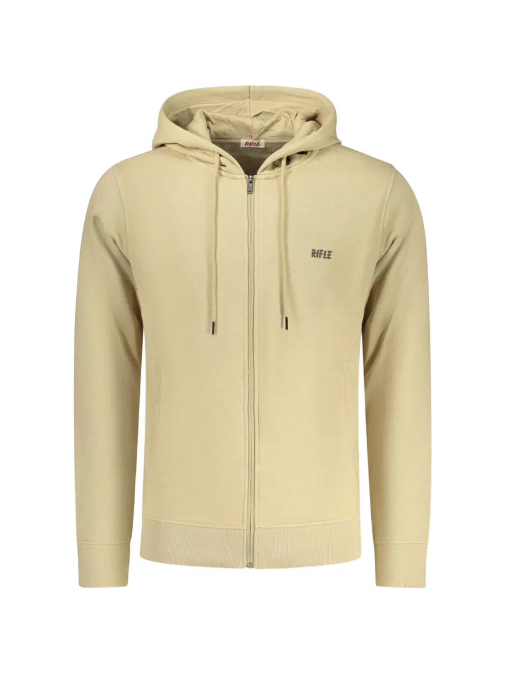 RIFLE logo-detail zip-up hoodie