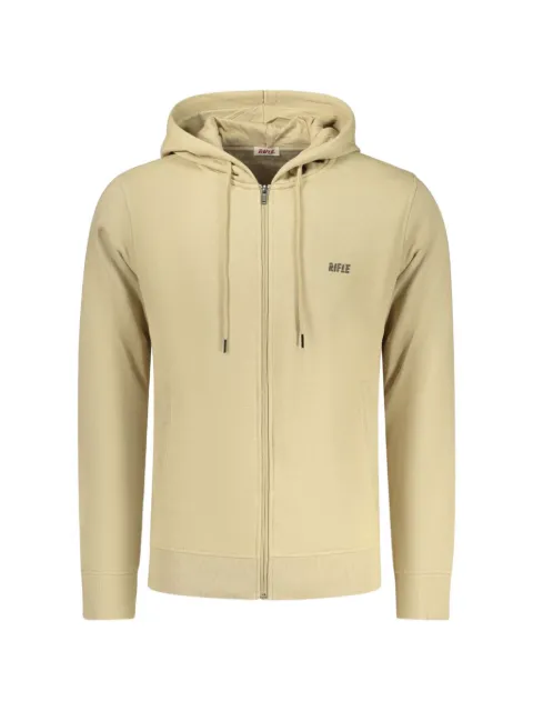 RIFLE logo-detail zip-up hoodie