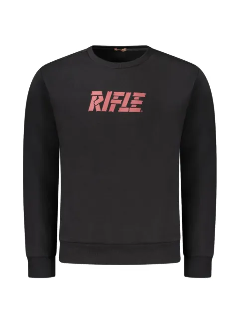 RIFLE logo-print crew-neck sweatshirt