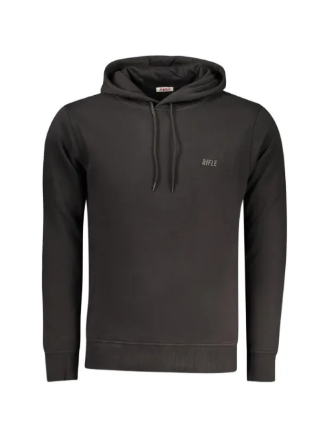 RIFLE Black Cotton hoodie