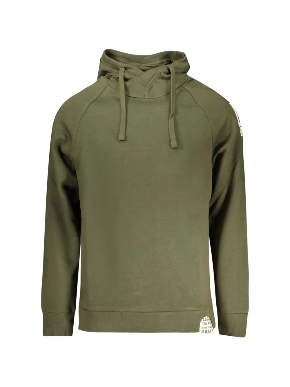 RIFLE logo-patch raglan-sleeve hoodie - Verde