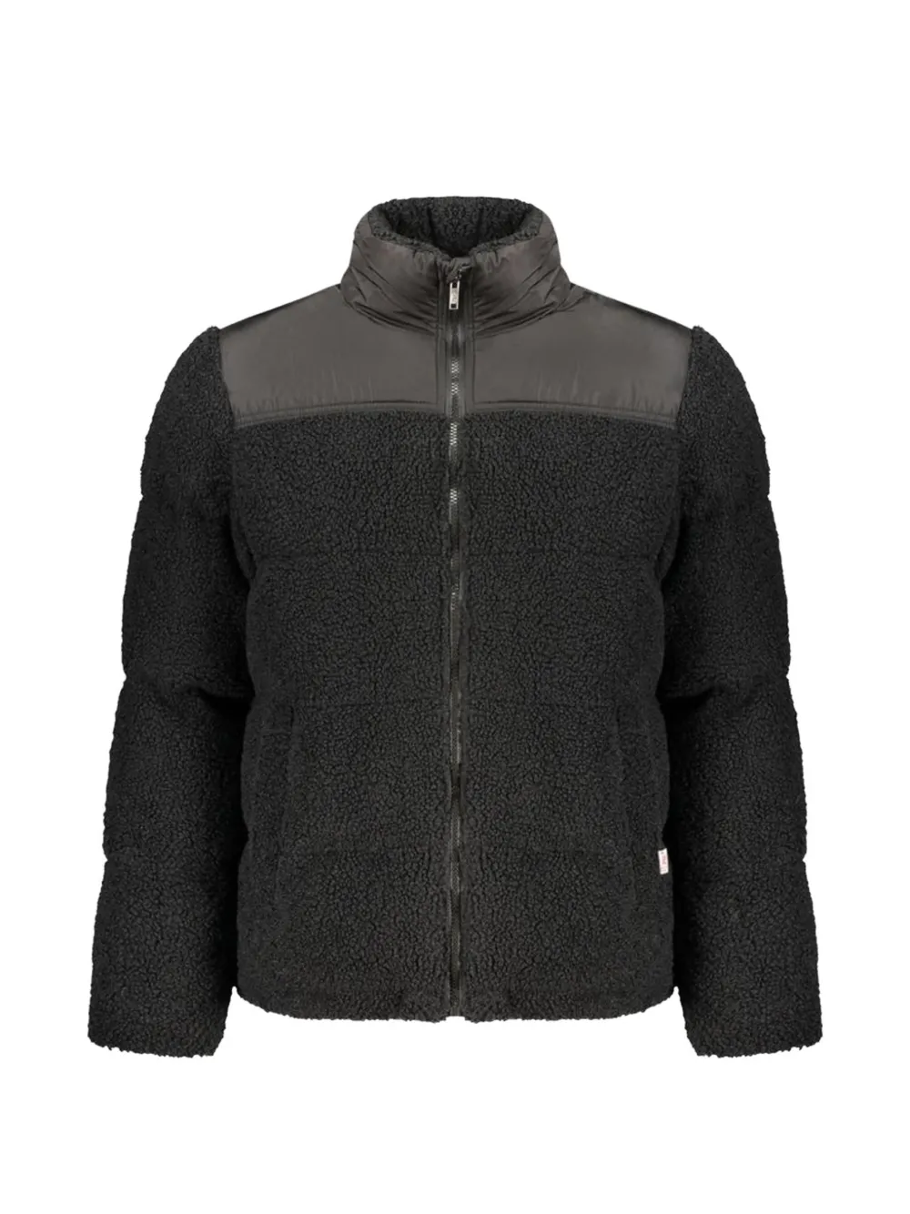 RIFLE panelled faux-shearling jacket - Nero