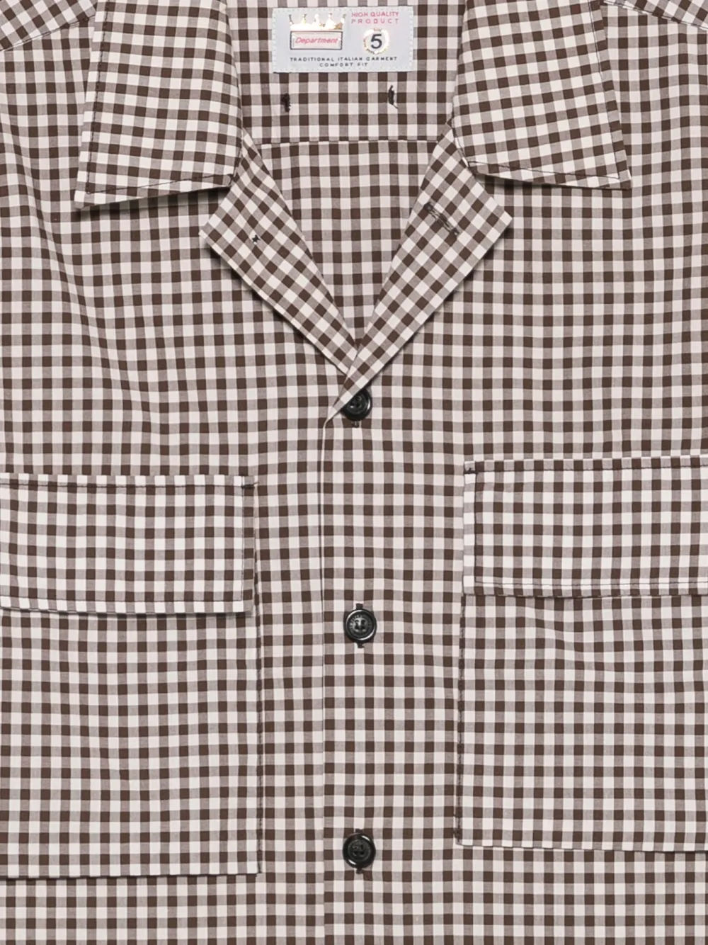 Department 5 Gocentre shirtjack met gingham ruit Bruin