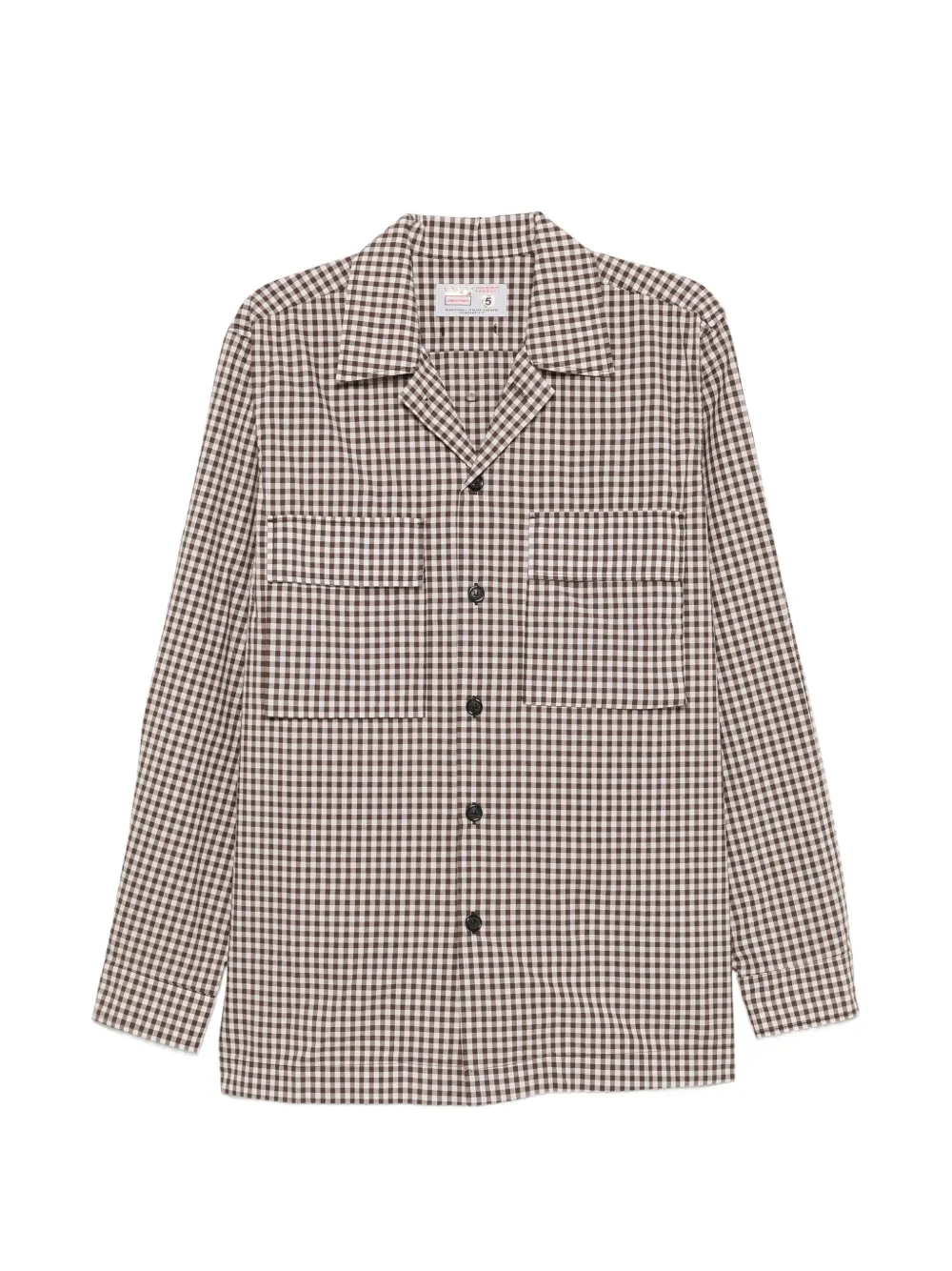 Department 5 Gocentre gingham-check shirt jacket - Marrone