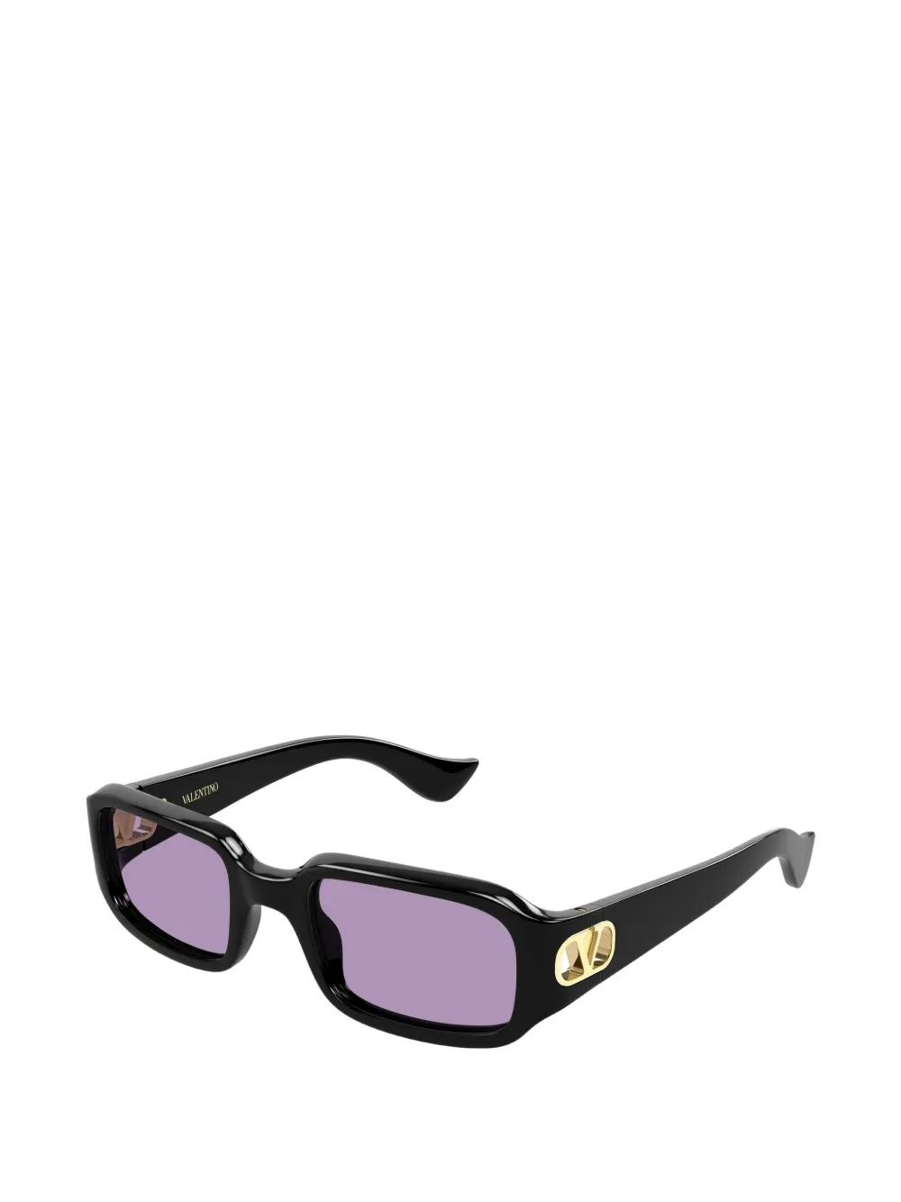 VALENTINO GARAVANI EYEWEAR Zonnebril met rechthoekig montuur Zwart