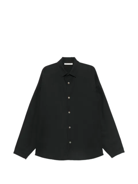 FEAR OF GOD ESSENTIALS logo-embroidered press-stud overshirt