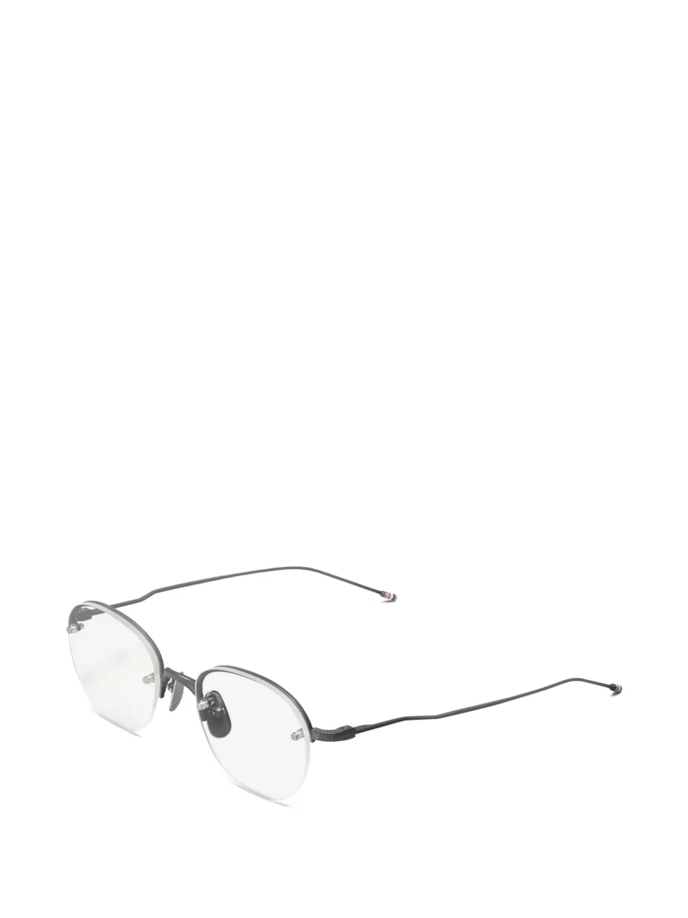 Thom Browne Eyewear Bril met semi-randloos ovalen montuur Zwart