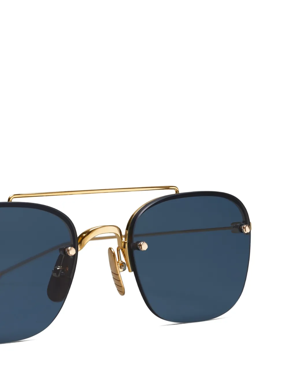 Thom Browne Eyewear Zonnebril met randloos piloten montuur Goud