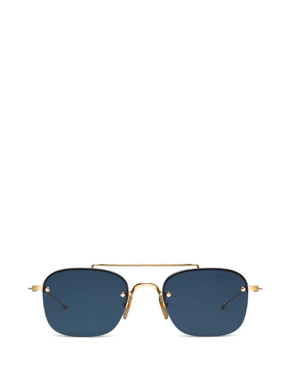 Thom Browne Eyewear semi-rimless pilot sunglasses - Oro