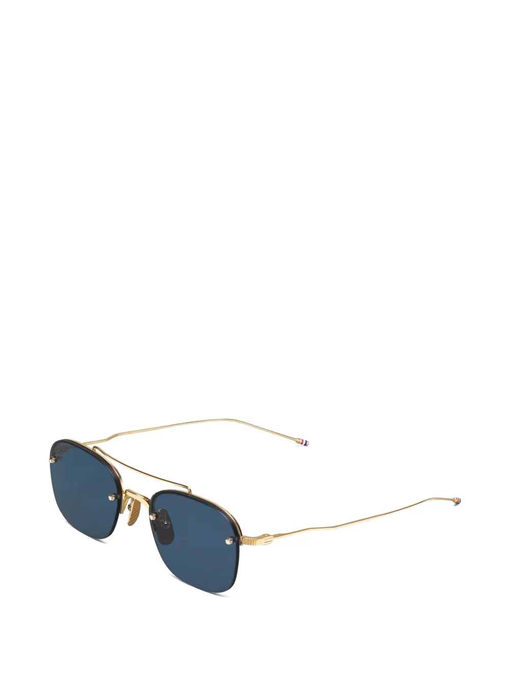 Thom Browne Eyewear Zonnebril met randloos piloten montuur Goud