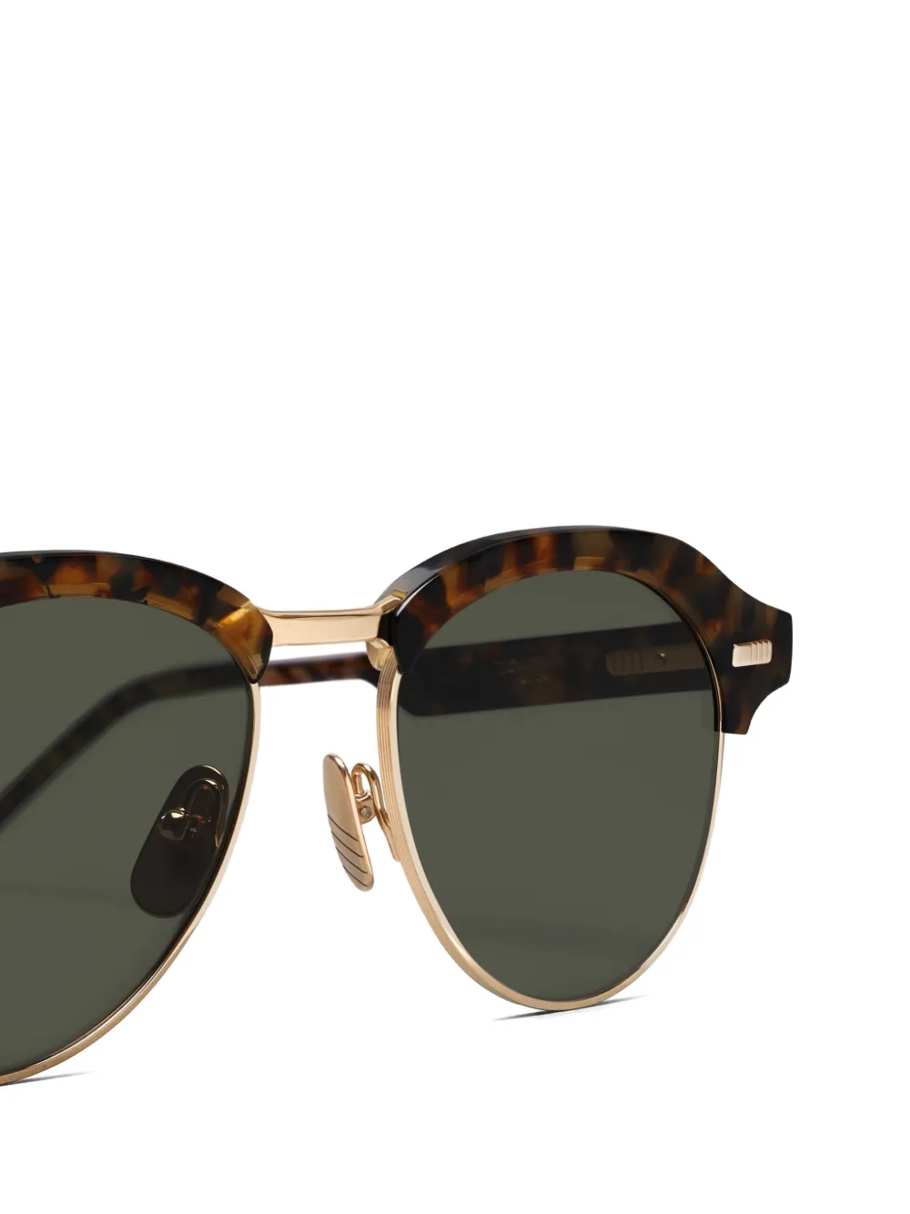 Thom Browne Eyewear Zonnebril met schildpadschild-design Bruin