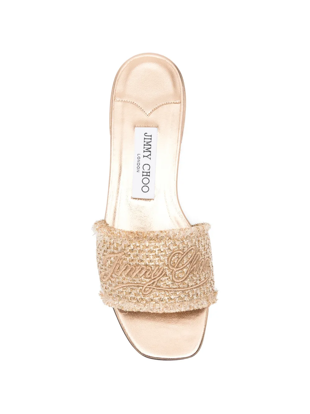 Jimmy Choo Joa frayed sandals Goud