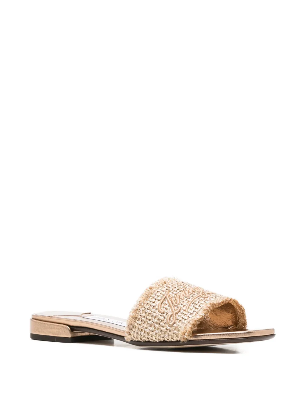 Jimmy Choo Joa frayed sandals Goud