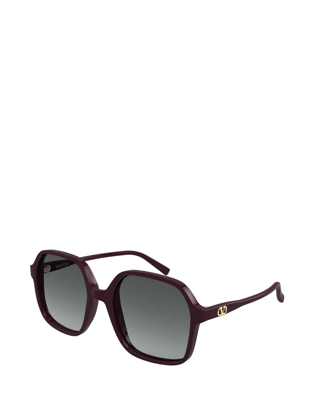 VALENTINO GARAVANI EYEWEAR VLogo zonnebril met vierkant montuur Paars