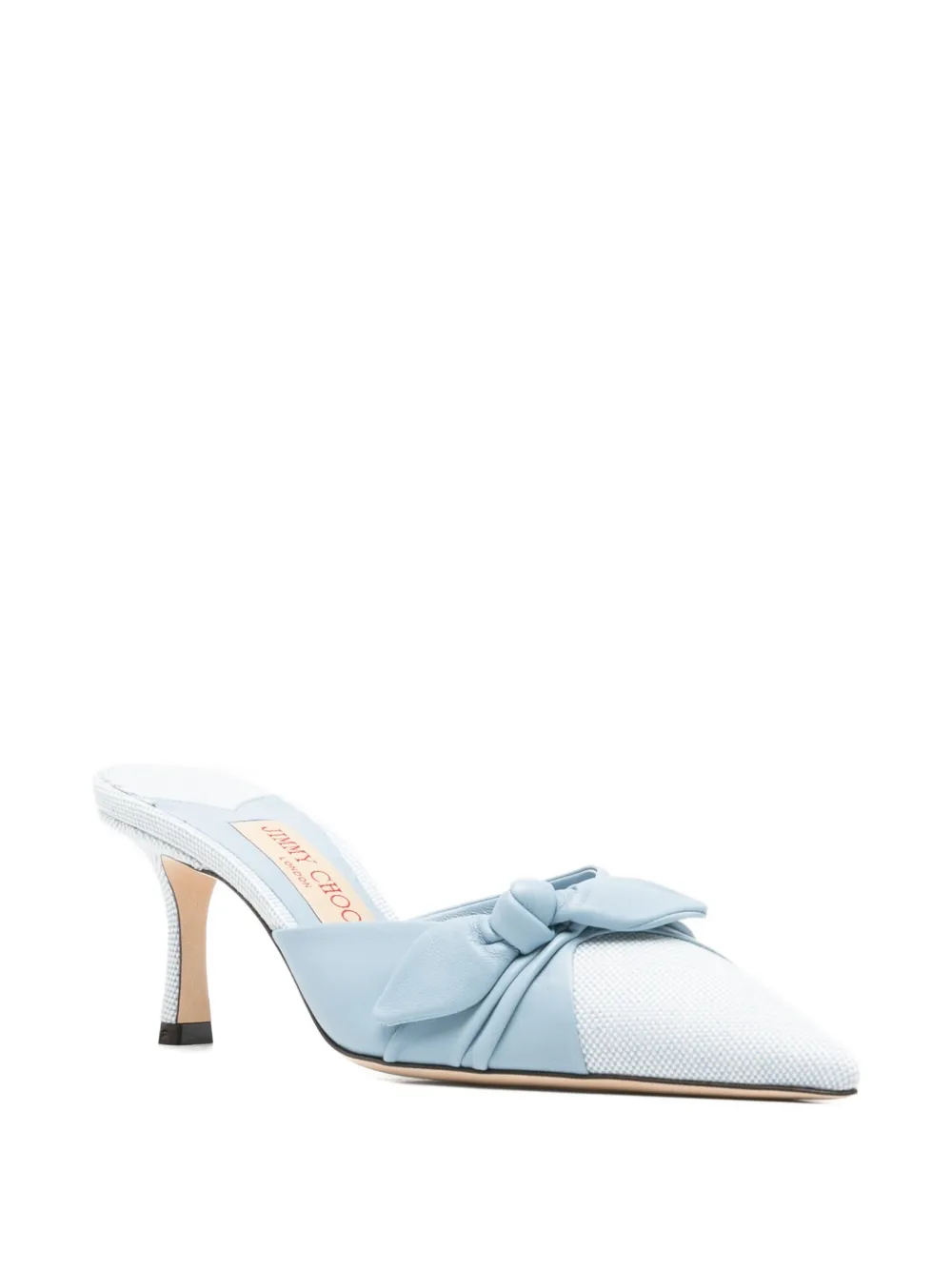 Jimmy Choo knot-detail pointed-toe mules Blauw