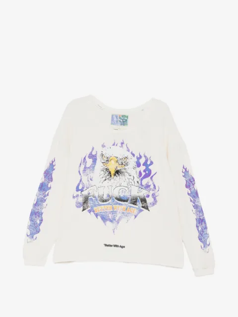 Better with Age  eagle-print long-sleeve T-shirt