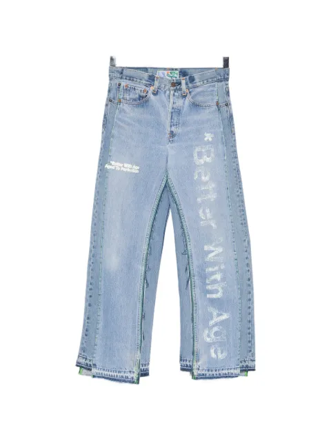 Better with Age  logo-print panelled jeans