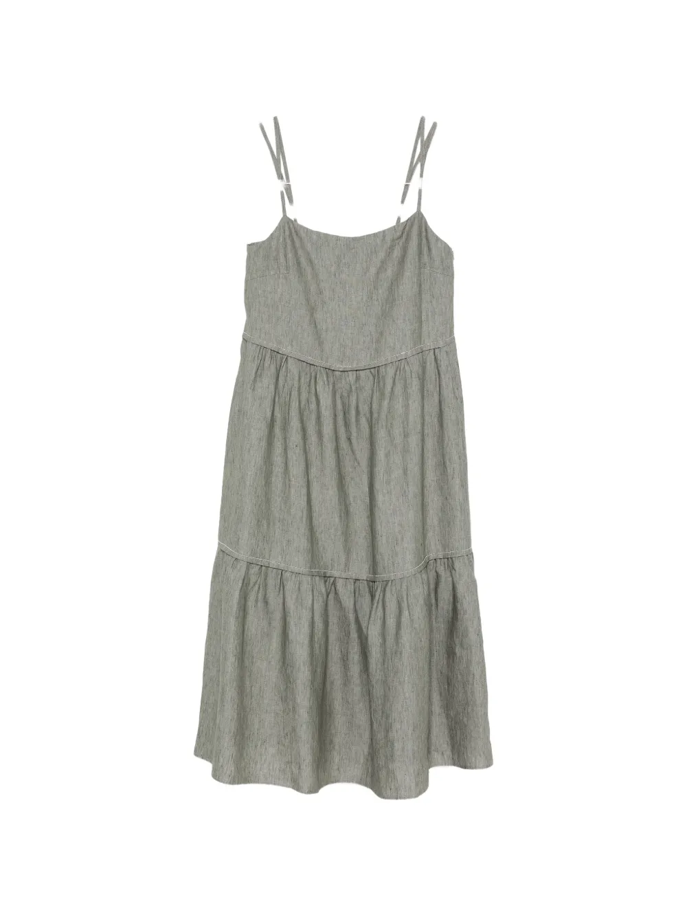 Peserico tiered sleeveless midi dress - Grün