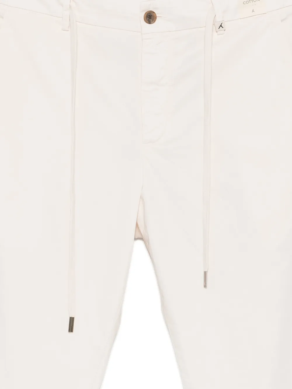 Myths Broek met trekkoordtaille Beige