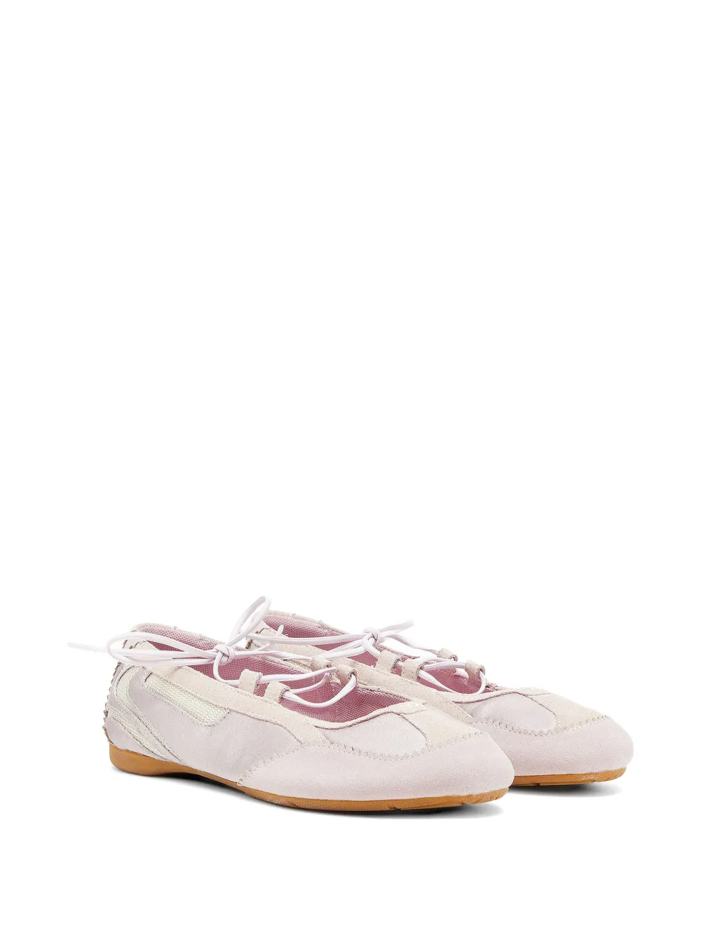 Diesel D-Mile ballerina's met veters Roze