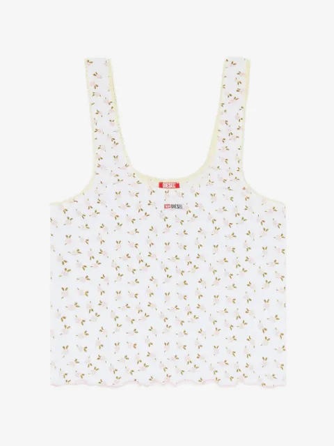 Diesel Top aus Stretch-Baumwolle mit Blumenprint