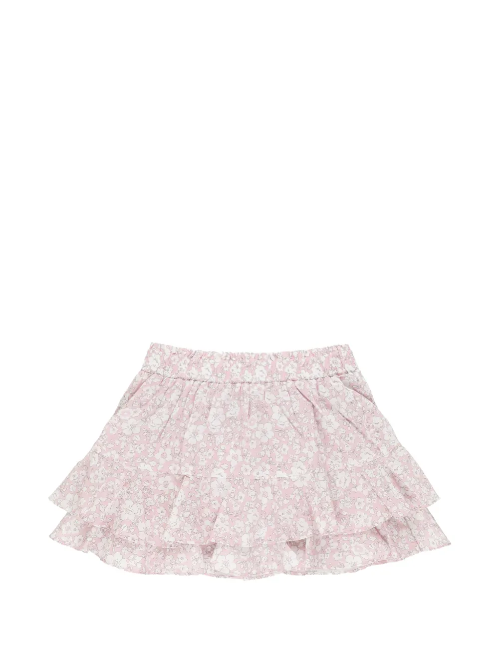MC2 Saint Barth Kids Eivissa rok met bloemenprint en ruches Roze