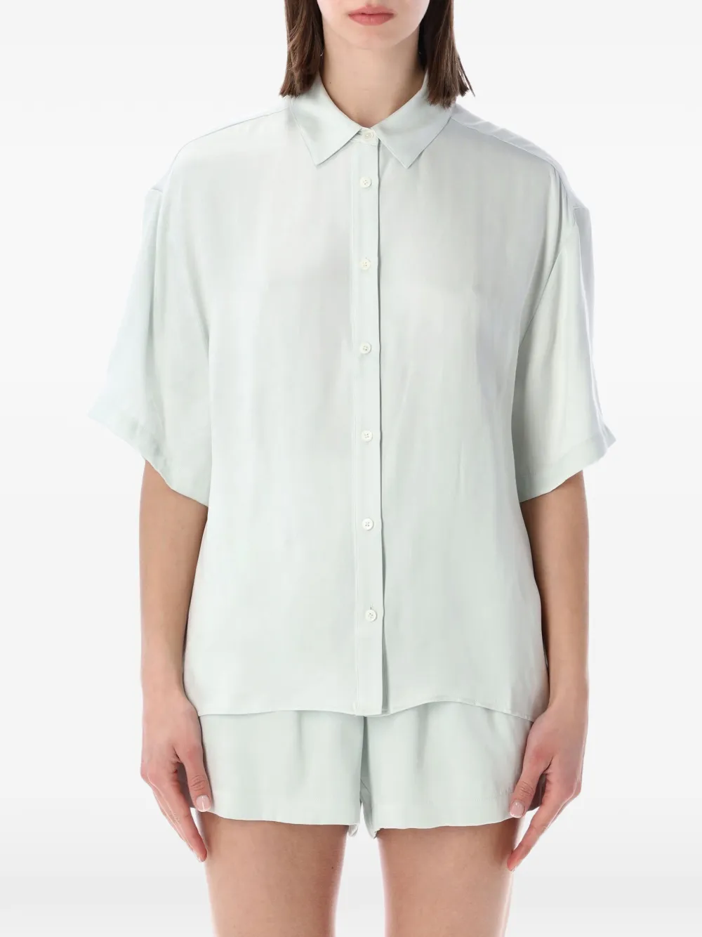 ANINE BING Coco short-sleeve shirt - Verde