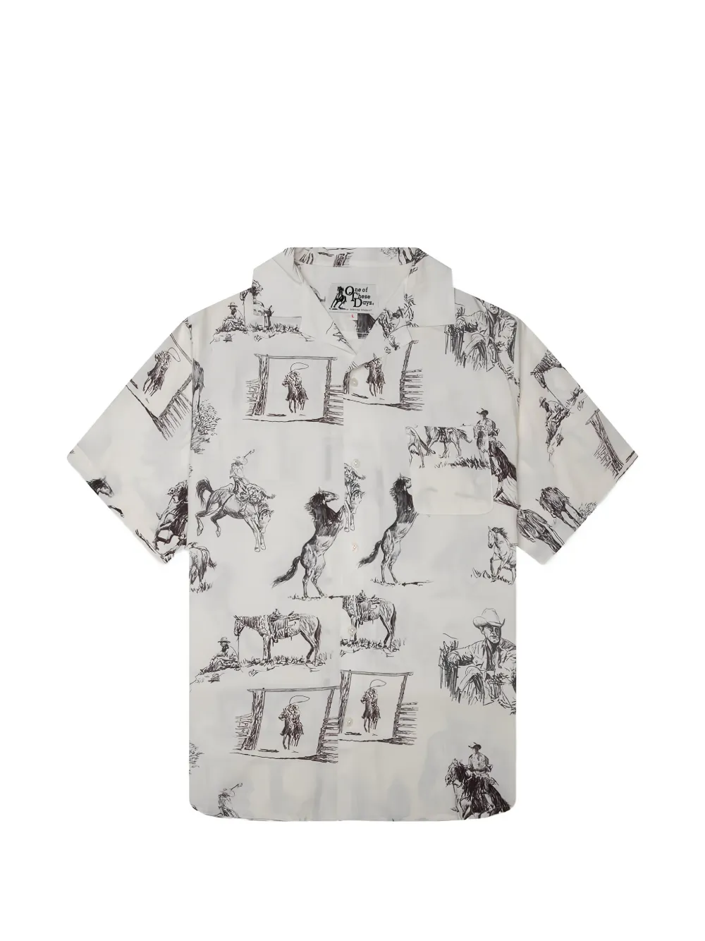 One Of These Days Montage camp-collar shirt - Toni neutri