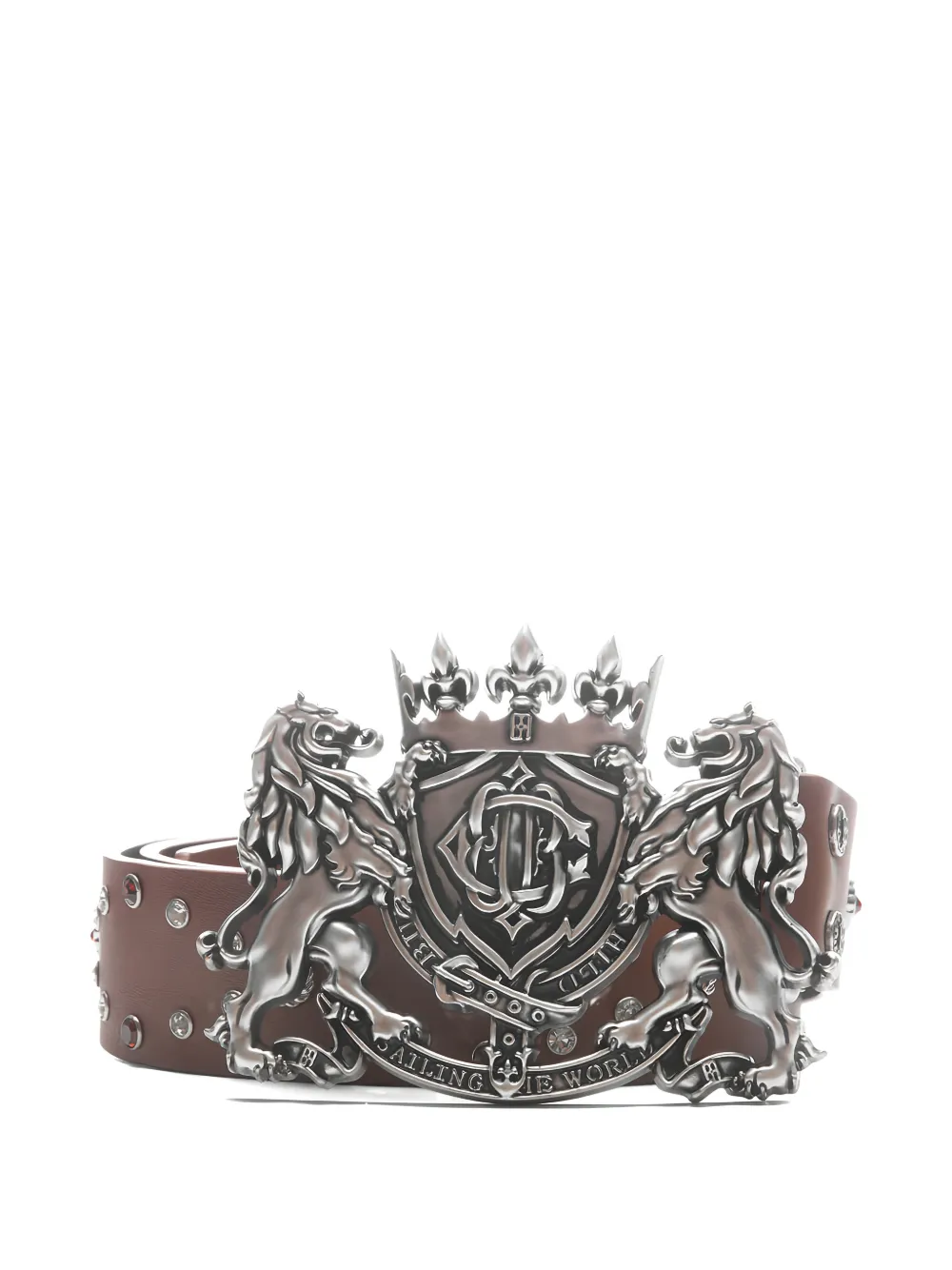 BIRTH OF ROYAL CHILD lion-medal crystal-embellished belt - Toni neutri